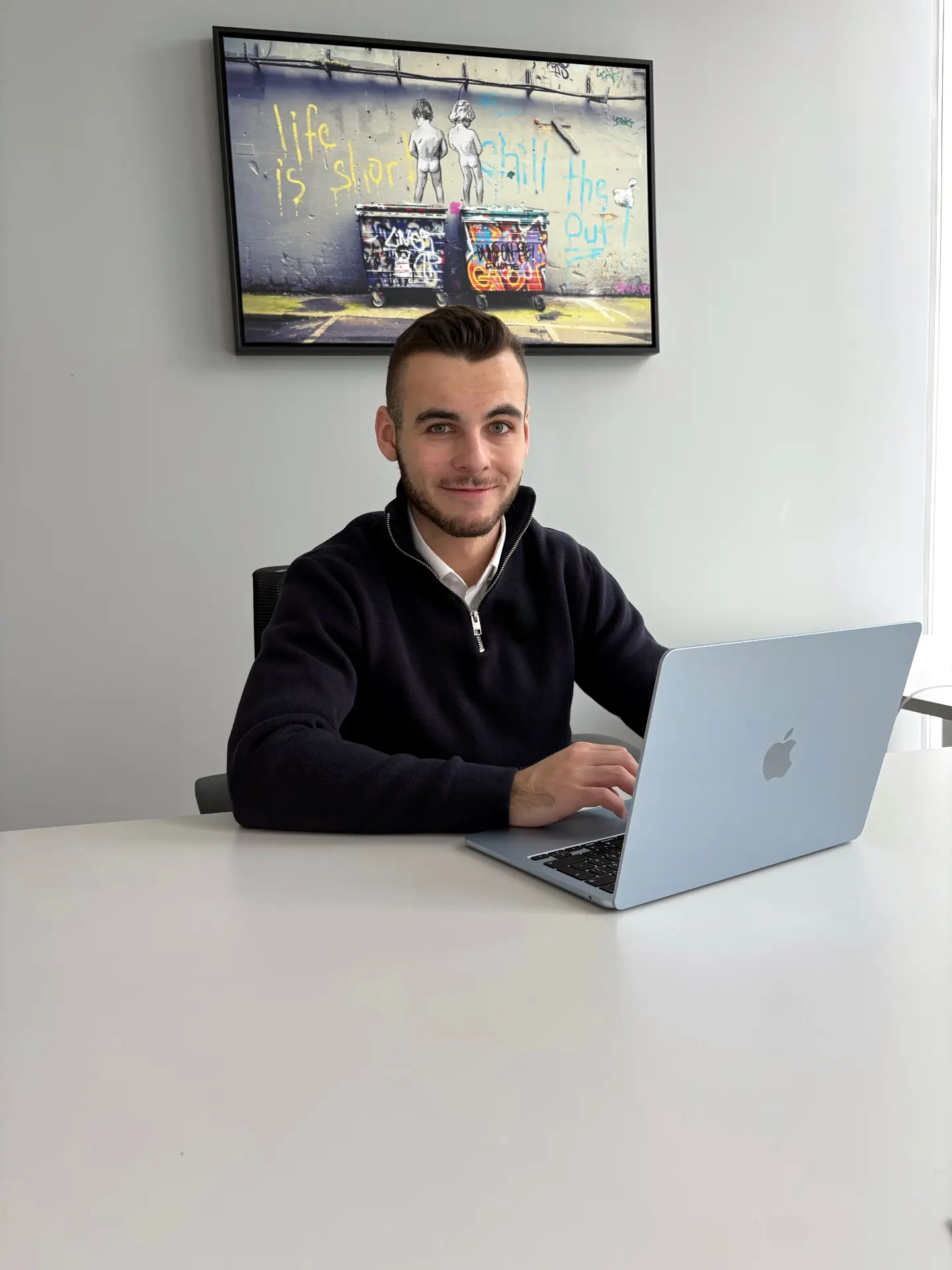 Dominik Krásl u notebooku